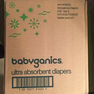 Babyganics SIze 1 174 diapers